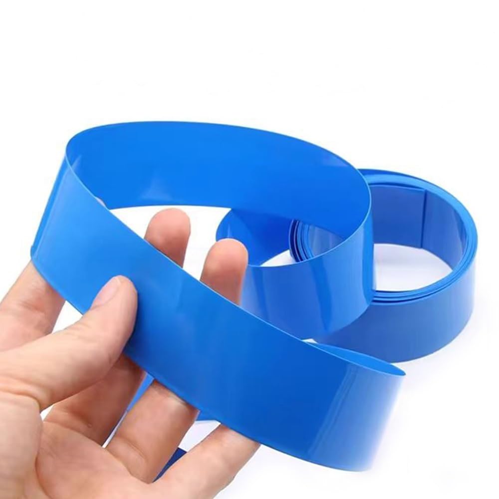 Rurka termokurczliwa z PVC do akumulatorów 18650 21700 26500 — niebieska tulejka kablowa 1 m, szerokość 70-80-450-500-530 mm