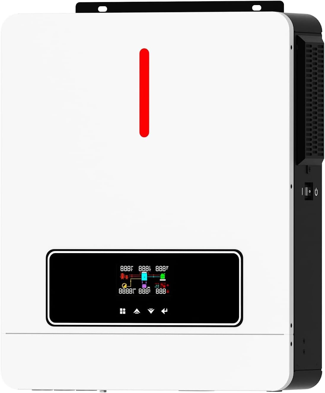 3600W Hybrid Solar Inverter – 24V DC to 110V AC Pure Sine Wave, Built-in 120A MPPT Controller, Dustproof & Easy Installation for Home Backup, RV, Off-Grid Use