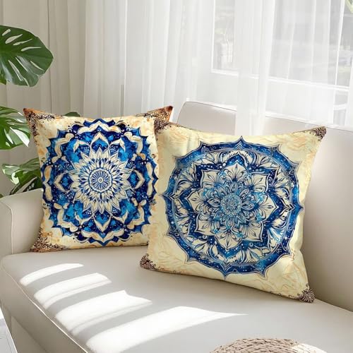 Housse coussin 80x80cm double face imperméable avec fermeture éclair invisible - 3