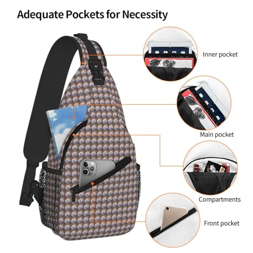Bolsa de pecho cruzada cómoda mochila diagonal ligera Cry Rabbit 5