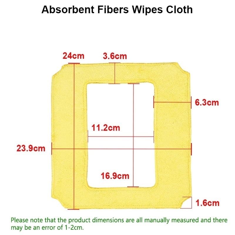 24x24cm Fenster Reinigung Roboter Mopp Tücher Tuch Platz Saubere Tücher Fenster Reiniger Teile for W-S8S W-S3S-S9S Roboter(Type B Mop 10 Pcs)