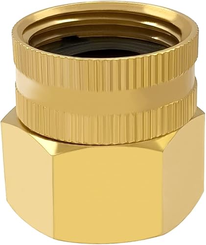 Miniatura 4 de Hooshing Adaptador giratorio de manguera de jardín de latón 34 "GHT a 1" NPT hembra a hembra conector de tuberías