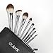 GLAMX® GX10 | 8 Piece Silver Makeup Brush Set | Professional Makeup Brush Set | Comes With a Stylish, Luxury Black Pouch | Suitable for MUA (Makeup Artists) GLAMX® GX10 | 8 Piece Silver Makeup Brush Set | Professional Makeup Brush Set | Comes With a Stylish, Luxury Black Pouch | Suitable for MUA (Makeup Artists)