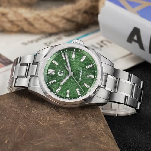 Image of watchdives WD0003 Original Design Aventurine Men Watch VH31 Sweep Second Quartz Watch 36mm Sapphire Crystal Luxury Wristwatch 100m Waterproof Stainless Steel