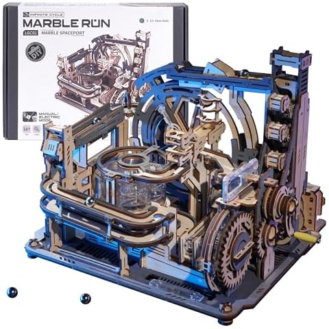 RoWood 3D Puzzles for Adults,Wooden Puzzles for Adults,Marble Run Model Kits,3D Wooden Puzzles for Adults,Wooden Building Kits,Birthday for Adults&Teens Cover