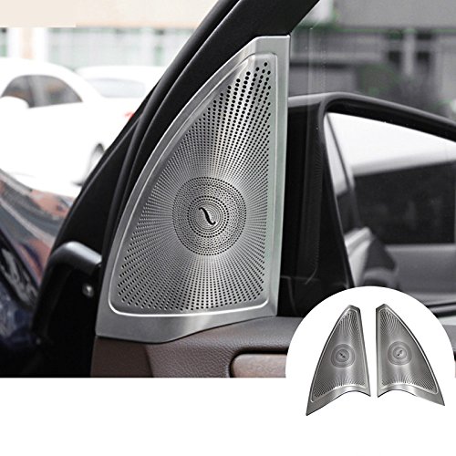 Interior Car Door Audio Speaker Frame Trim Cover 2pcs for Mercedes-Benz GLS Class X166 2015-2019