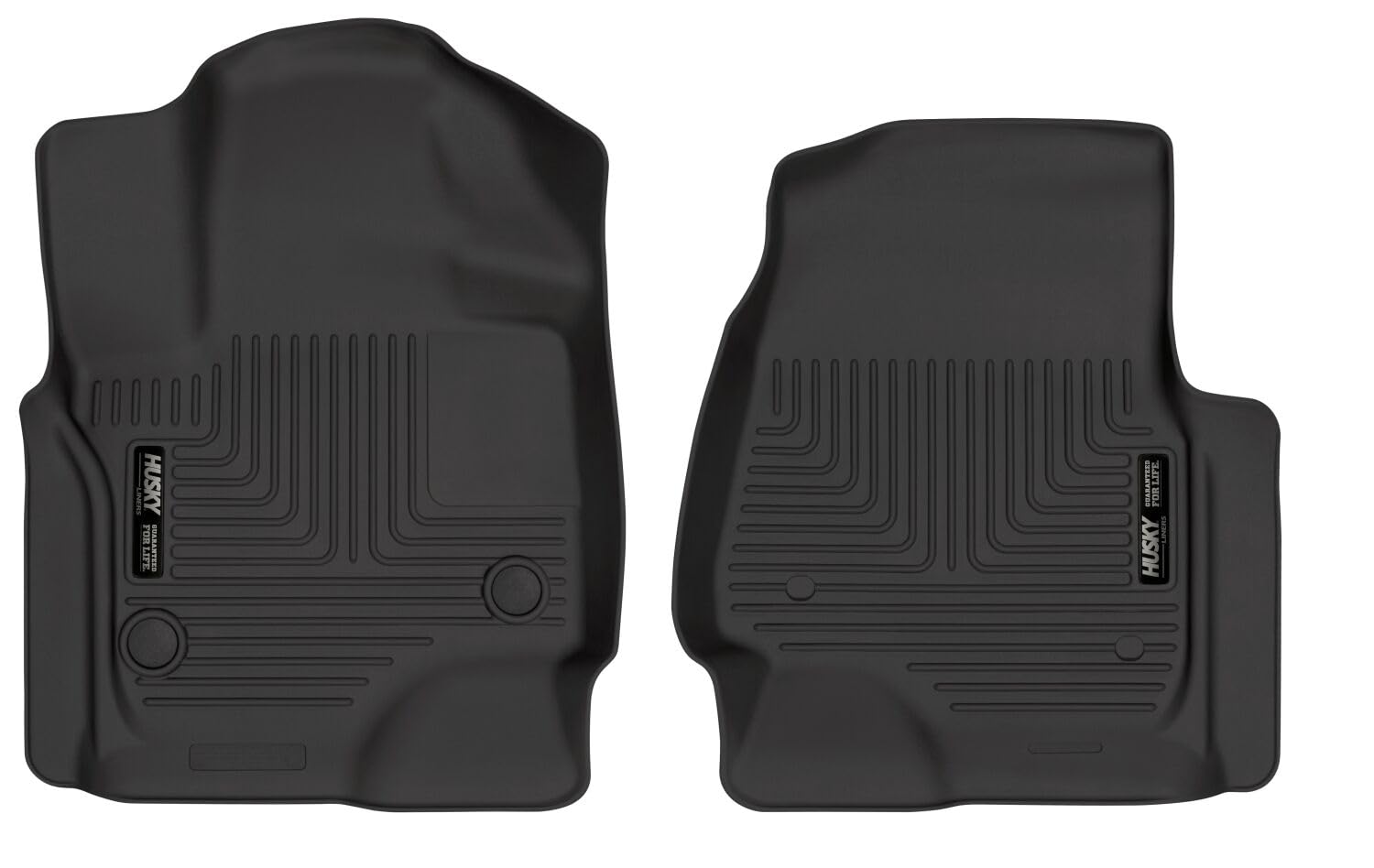 Husky Liners X-act Contour Floor Mats | Fits 2018-2024 Ford Expedition/Lincoln Navigator | Front Row, 2-pc Black - 54651