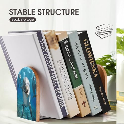 Sujetalibros decorativo de delfín en madera, el regalo ideal 8