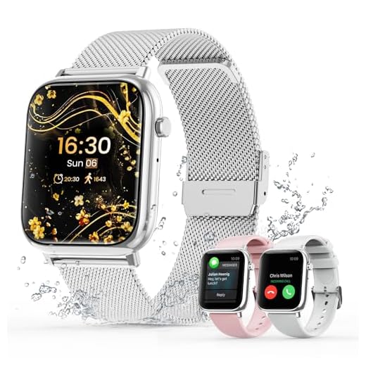 Loekneue smartwatch donna chiamate Bluetooth 5.0 con funzione telefonica, ciclo mestruale, smartwatch SpO2, monitoraggio del sonno, orologio da polso IP67, monitoraggio fitness, contapassi, Android