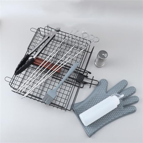 GTHTUHFD Stainless Steel Barbecue Tool Set Outdoor Clip Brush Fork Shovel Bbq Combination - Image 3