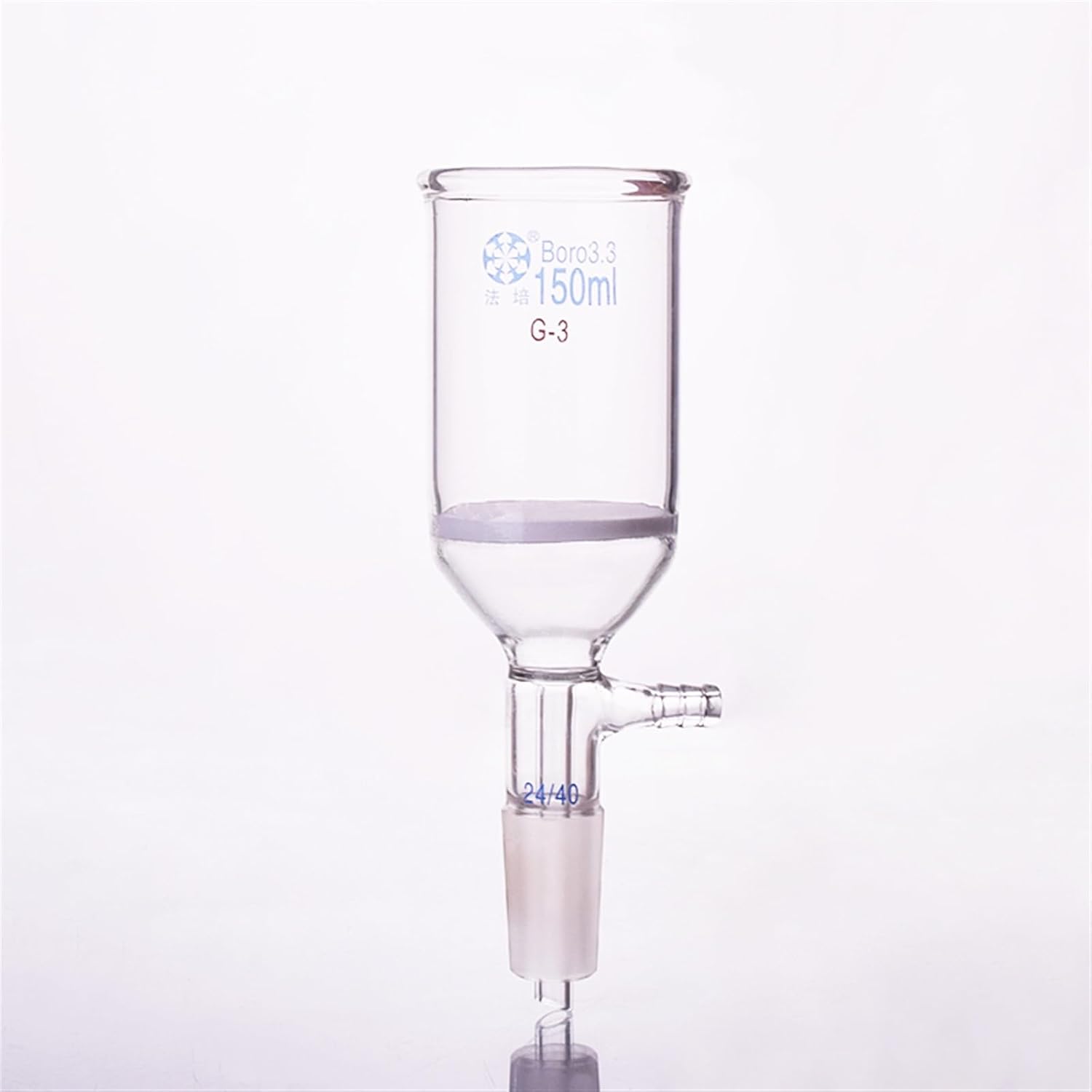 1pcs Filtration Funnel,with Grinding Mouth Sand Board,Capacity 150ml,Joint 24/40,Sand Specifications G3,Bush