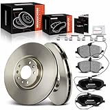 Frankberg 2x Bremsscheiben 4x Bremsbeläge mit Bremsenschmiermittel Vorne Kompatibel mit C5 III RD 2.2L 2.7L 3.0L 2008-2011 407 SW 6E 2.2L 2.7L 3.0L 2004-2010 Replace# 1611334980