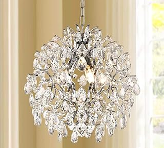 Bestier Modern Pendant Chandelier Crystal Raindrop Lighting Ceiling Light Fixture Lamp for Dining