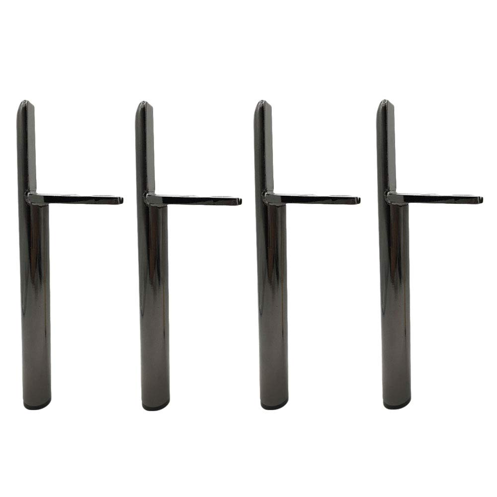 Patas de Mesa, Negro Mate/Titanio/Negro Plomo, Patas de Metal para Muebles, sofás, Muebles de TV, Soportes para cafetera, baño y mesita de Noche (4 Piezas)