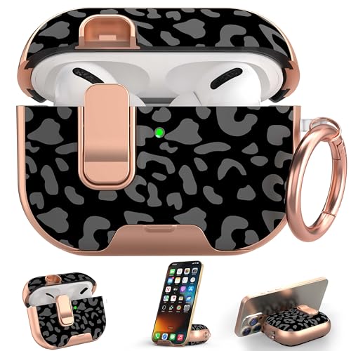 Image of for Apple AirPods Pro 3 Case 2025 with Safety Lock & Foldable Phone Stand | Double Drop Protection,Two-Piece Design, Airpod Pro 3 Case with Keychain & Cleaner Kit, Support Wireless Charging, Grey