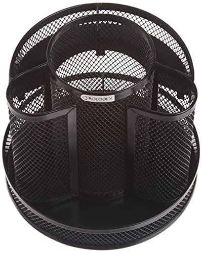 Rolodex Organizador de mesa giratória, coleção de malha, preto (1773083)