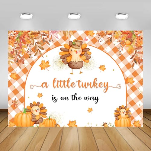 Toile de fond baby shower A Little Turkey pour fêter l'arrivée de votre petit trésor