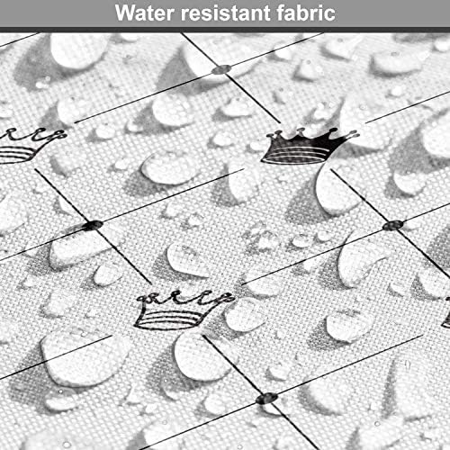 Ambesonne Abstract Fabric by The Yard, Kings Crown Classic Empire Royal on Contemporary Simplistic Display, Decorative Fabric for Upholstery and Home Accents, 1 Yard, Black — view 5
