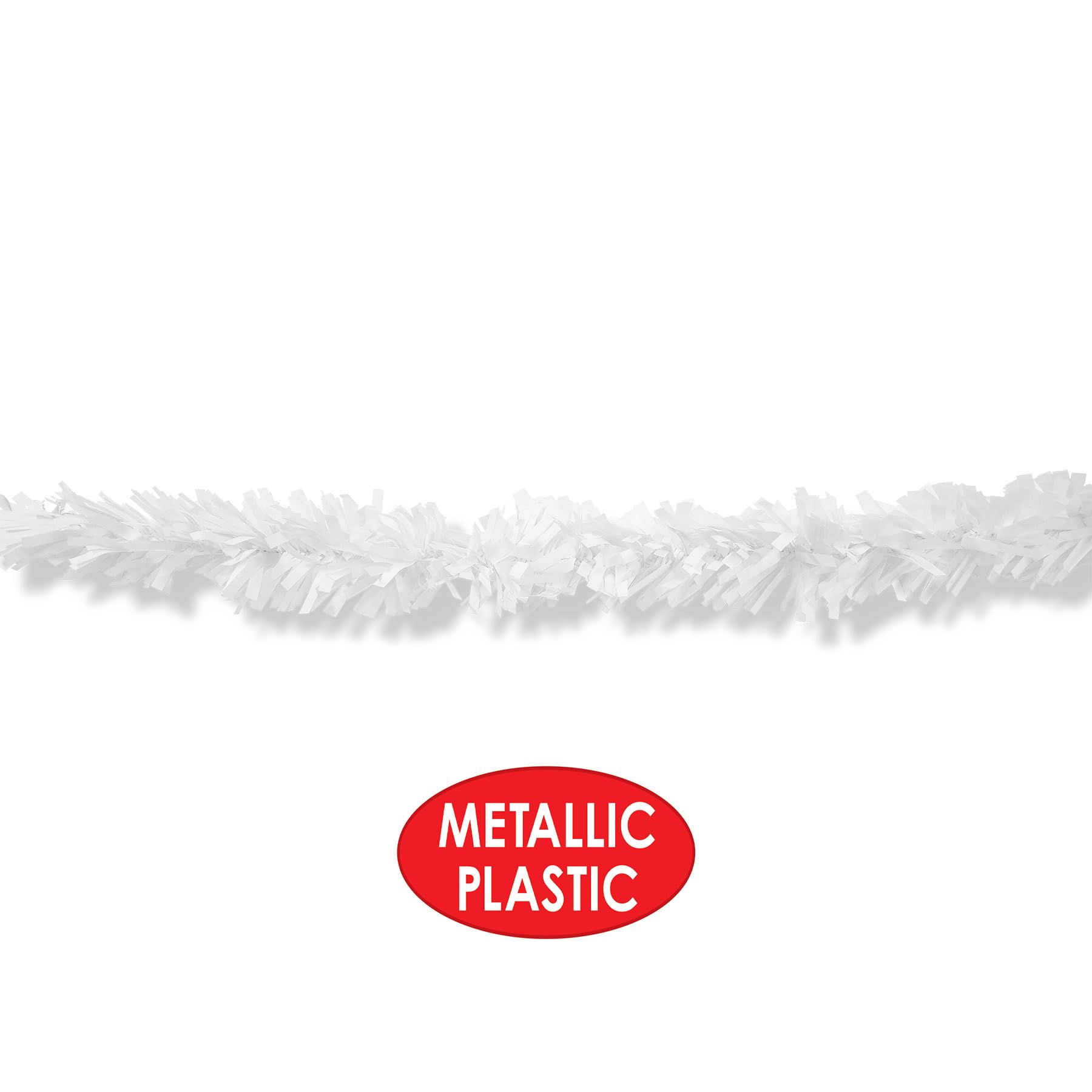 Beistle 6-warstwowa metaliczna girlanda do zwiewania, biała