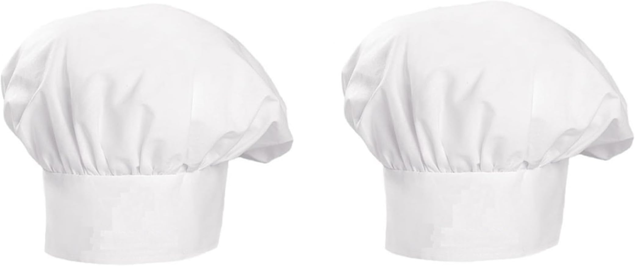 TqloqzAdjustable Men Hotel/Cafe/Restaurants Chef Hat/Bakery, Tall Kitchen Cooking Chef Cap for Home and Hotel and Restaurents White Pack of 2