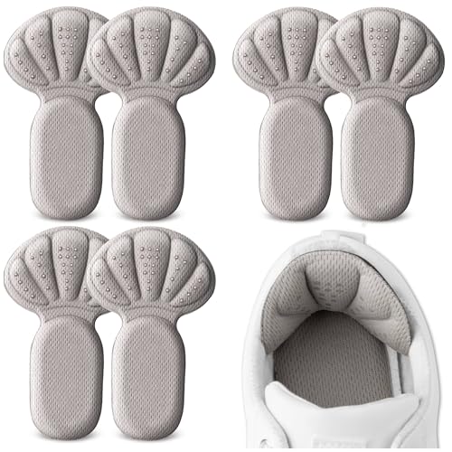 SULPO 3 Paare Fersenpolster Schuhe - Weicher Memory-Schaum Fersenschutz für Schuhe Selbstklebende Heel Pads Rutschfest & Wiederverwendbar Grau