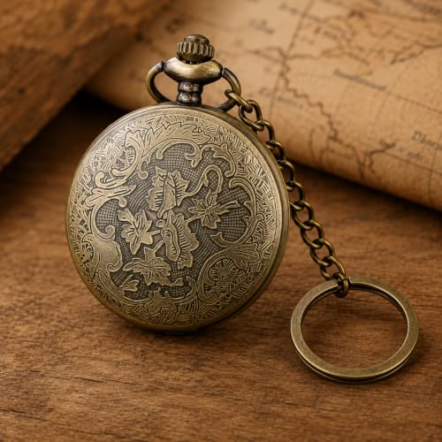 Image of Antique Bronze Pocket Premium Vintage Theme Metallic Home Key Chain & Key Rings | Best Gift for Men, Woman, Boys & Girls on their Special Occassions