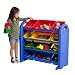 Produktbild ECR4Kids Spielzeug Lagerung Organizer mit 12 Mülleimer, 4-Tier, Blue with Assorted Bins, 1
