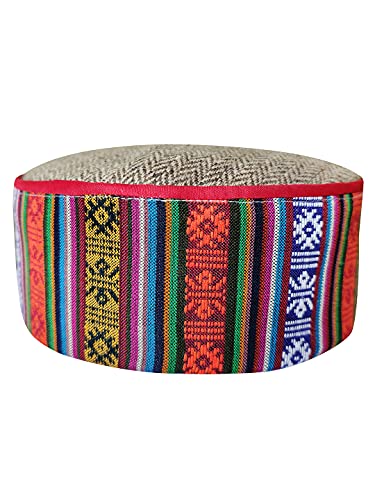 Image of Vastraa Fusion Himachali Topi for Men | Nepali Headwear | Traditional Kullu Cap | Pahadi Topi | Kashmiri Hat | Wool Handcrafted Ethnic Wear
