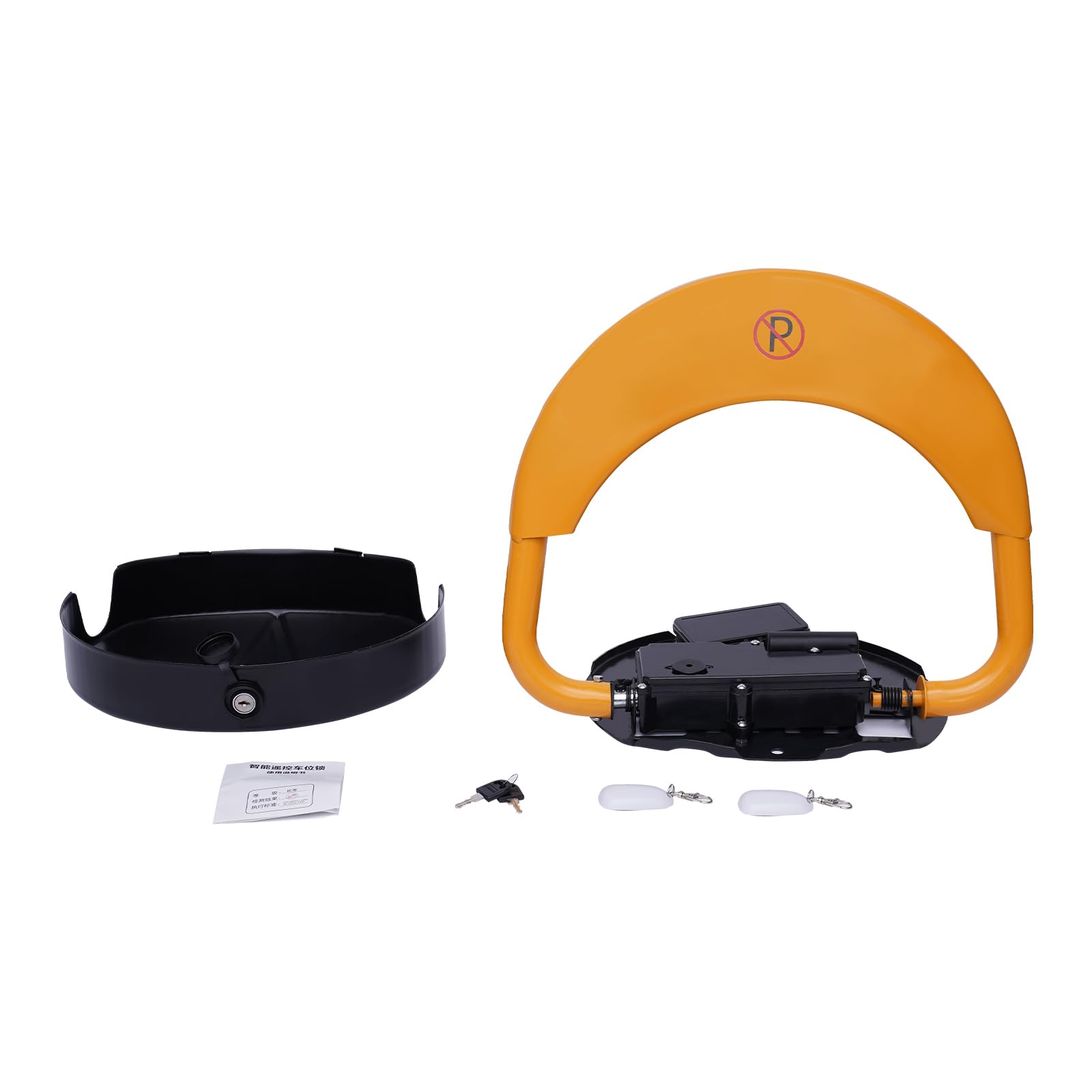 Barrière de stationnement électrique avec télécommande - Verrouillage de stationnement automatique pliable à 180° - Avec 2 télécommandes