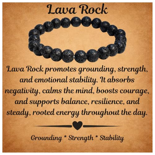 Image of ANAYA AGATE Healing Crystal Bracelet for Women and Men - 8mm Round Beaded Bracelet for Men and Women - Unisex Stretchy Gemstone Bracelet for Healing and Protection