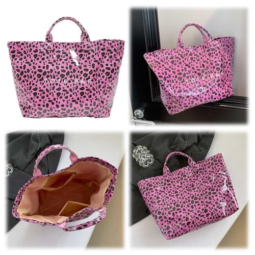 Leopard Print Fashion Tote Bag Large Capacity Designer Handbag Stylish Commuting Bag Shopping Bag Outdoor Travel Bag2