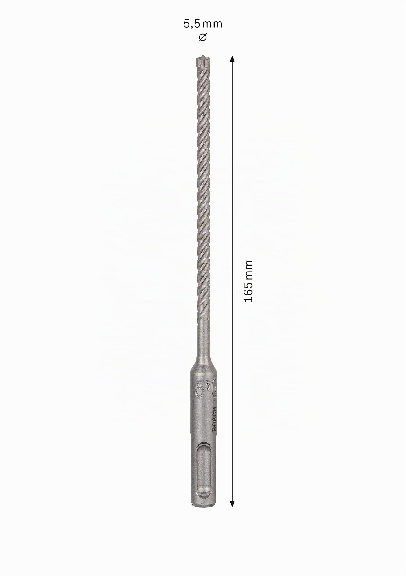 Bosch Professional 2608576111 - Broca SDS-PLUS-7X: 5,5x100x165