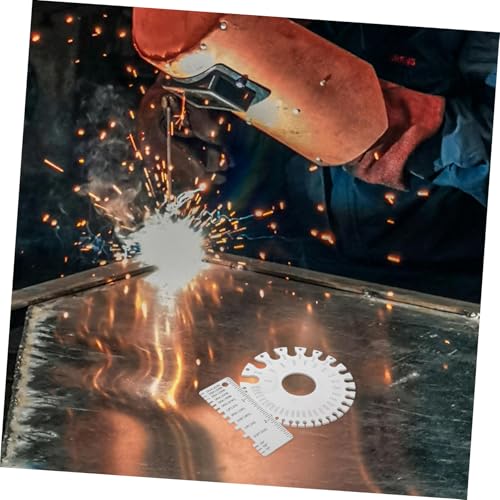 HEALLILY 2 piezas de calibrador de alambre de acero inoxidable, herramienta para medir espesor de láminas metálicas, fácil de usar para soldadura miniatura 4