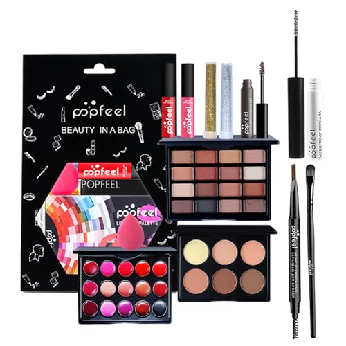 Kit maquillage anniversaire femme avec crème à lèvres mate et fards à paupières