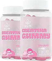 Kit 2x Creatina Gummy, Sabor Chiclete (120 Gomas) 3g de Creatina por Dose - Zero Açúcar, My Fit