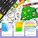 Artecho 72 Colors Markers for Adult Coloring Books, Dual Tip Markers for School, Fine and Brush Tip for Adults Coloring Books, Calligraphy, Drawing, Sketching