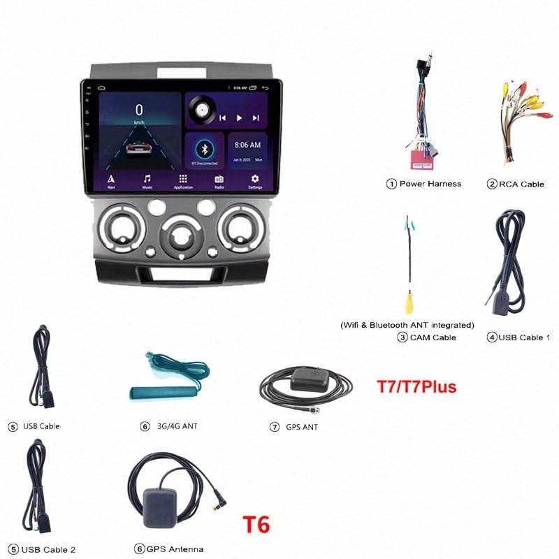 Traceur GPS Voiture pour Ford Ranger et Mazda BT50 avec Écran Android Connecté - 7