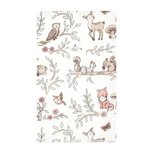 Luvable Friends Hudson Baby Flannel Burp Cloths 10pk, Pink Forest Friends2