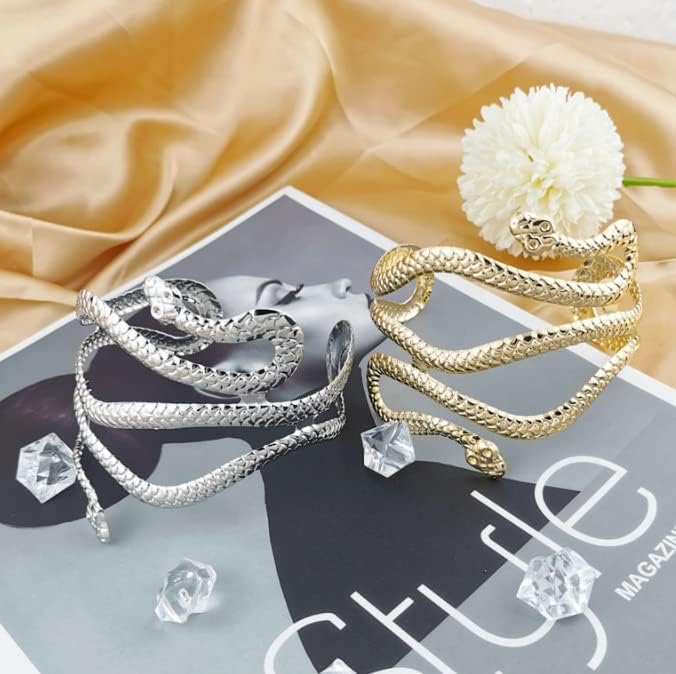 LAKIYOYO Bendable Snake Bracelet for Women Adjustable Punk Snake Choker - Flexible Multi-Purpose Medusa Necklace Hollween Jewelry - Image 7