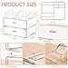 Yieach 3 Tier Clear Acrylic Makeup Organizers with Drawers,Tiered Countertop Make up Storage Organizer for Dresser Top and Bathroom Vanity,Plastic Makeup Stand for Brush,Skincare,Beauty Organizers