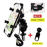 【Passform】 – Diese Motorrad-Telefonhalterung passt für die Installation in das 14 mm-20 mm Dreifach-Baum-Joch-Mittelloch für jedes Motorrad. Für Suzuki GSXR 600 750 1000 Hayabusa YZF R1 R1M/S R6 R6S Ninja 250 400 ZX14R ZX600 BMW S1000RR HP4 CBR 400 500R CBR 250 600RR