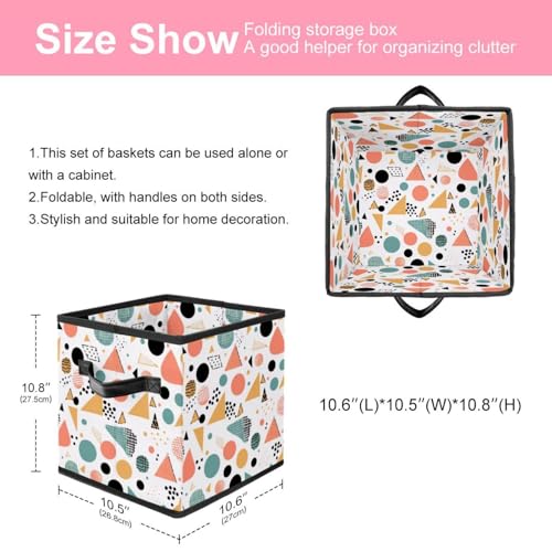 Boîte de rangement pliable géométrique pour placard et chambre - 3