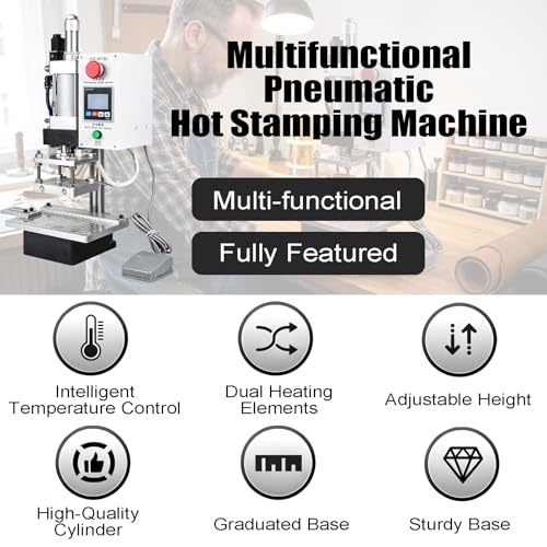 Machine d'estampage à chaud 500W : réglable et sécurisée avec arrêt d'urgence - 3