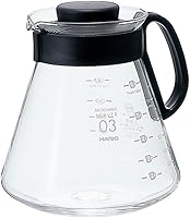 Hario V60 800ml Glass Coffee Server - Heatproof Borosilicate Carafe with Handle for Pour-Over Drip Coffee
