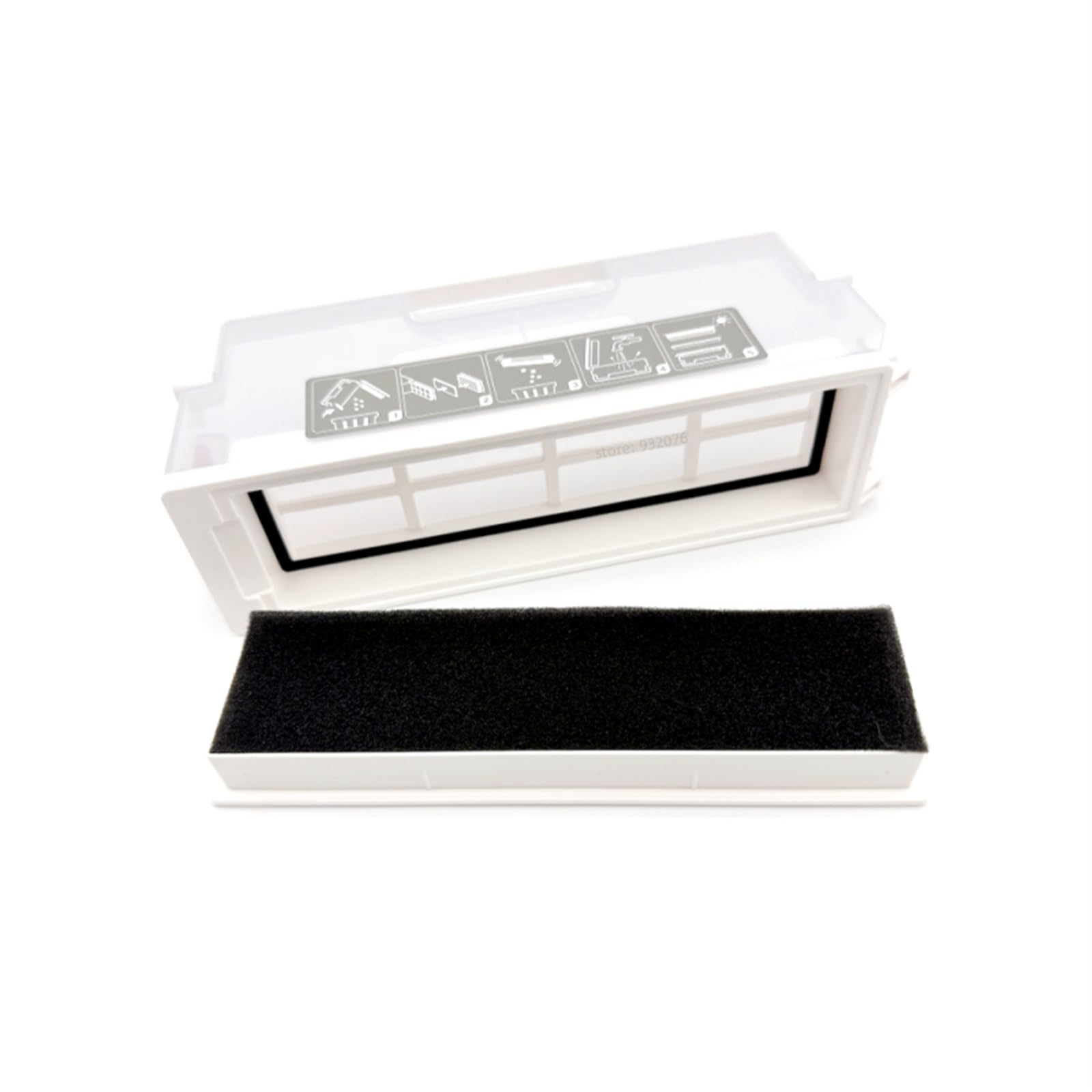 XYWOPO DEEBOT Dustbin, for Ecovacs T9 / N10 / T9 Power Robot Vacuum Cleaner Spare Accessories Parts Dust Box Dirt Collection Vacuum Cleaner Dust Box