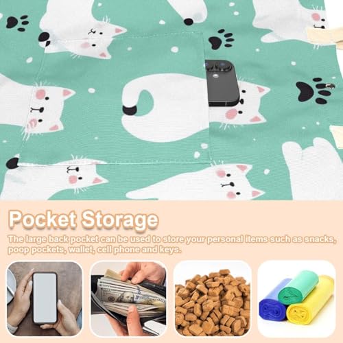 Sac de transport portable chats blancs pour balades urbaines avec animaux
