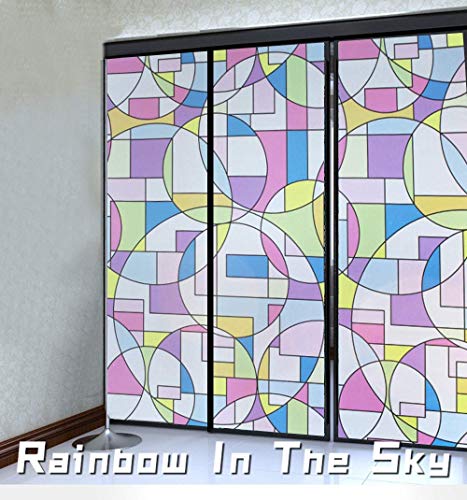 Image of ELTON Heat Control Anti UV 3D Self Adhesive Decorative Film for Bathroom Door Window (Vinyl, 24 x 36-inch, Multicolour)