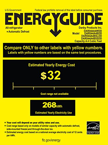 Danby DAR044A4BDD-3 Designer 4.4 Cubic Feet Compact Refrigerator (Dar044A4Bdd-3) Black thumb #2