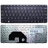 Reemplace el Teclado Nuevo Teclado genérico para computadora portátil Compatible con HP COMPAQ Mini CQ10 110-3000 Series P/N: 608769-001 HPMH-606618-001 MP-09K83US-E45 Diseño de EE. UU. Color Negro
