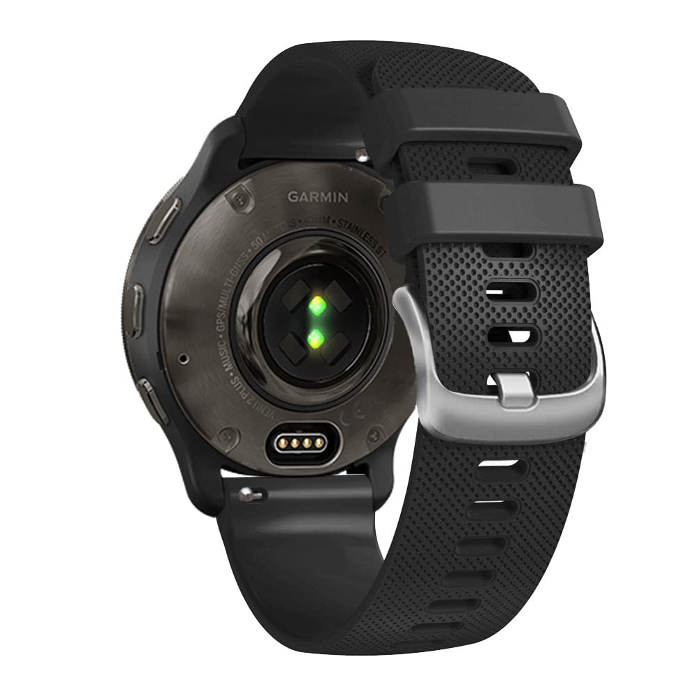 AISPORTS Cinturino In Pelle 20mm Con Sgancio Rapido Per Garmin Forerunner 245/645, Vivoactive 3, Venu, Vivomove HR